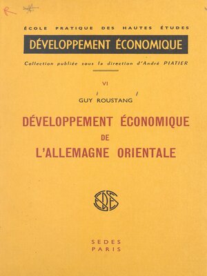 cover image of Développement économique de l'Allemagne orientale